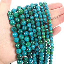 Load image into Gallery viewer, 4/10mm Natural Stone Beads Tiger Eye Amazonite Rose quartz Turquoises Obsidian Agates Beads For Jewelry Making DIY Bracelet