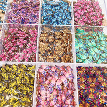 Load image into Gallery viewer, JQ 20Pcs/Lot 2022 Trend Cute Enamel Butterfly Pendant Golden Insect Alloy Charm For Earrings Necklace Jewelry Making Supplies
