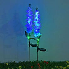 Load image into Gallery viewer, Violets Solar Flower Led Light Outdoor Garden Lawn Lamps for Vegetable Patch Patio Country Yard House Decoration, Set of 2