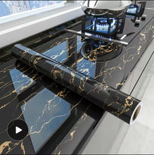 Load image into Gallery viewer, 6M Vinyl Oil Proof Marble Wallpaper for Kitchen Countertop Cabinet Shelf PVC Self-Adhesive Waterproof Contact Paper for Bathroom