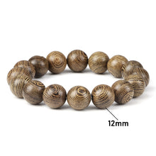 Load image into Gallery viewer, 6/8/10/12mm Men Vintage Bracelet Original Wooden Beads Meditation Prayer Buddha Stretch Bracelets&Bangle Women Yoga Jewelry Gift
