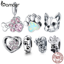 Load image into Gallery viewer, BAMOER 925 Sterling Silver Pet Animal Pendant Charm for Bracelet or Necklace DIY Jewelry Making