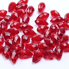 Load image into Gallery viewer, 50pcs Crystal Teardrop Beads Chandelier Pendants Waterdrop Shape Faceted Beads for Jewelry Making DIY Earring Necklace Bracelets