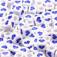 Load image into Gallery viewer, 200/300Pcs Mixed Charm Heart Acrylic Beads Flat Round Loose Spacer Beads For Needlework Diy Jewelry Making Bracelet Necklace