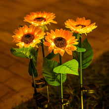 Load image into Gallery viewer, Solar Sunflowers Outside Garden Lawn Light IP65 Waterproof Solar Flowers Pathway Light for Patio Yard Wedding Holiday Decoration