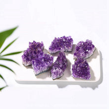Load image into Gallery viewer, Natural Raw Purple Brazilian Amethyst Quartz Crystal Cluster