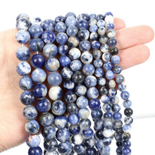 Load image into Gallery viewer, 4/10mm Natural Stone Beads Tiger Eye Amazonite Rose quartz Turquoises Obsidian Agates Beads For Jewelry Making DIY Bracelet