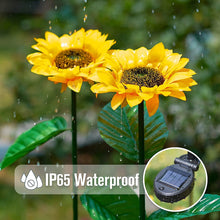 Load image into Gallery viewer, Solar Sunflowers Outside Garden Lawn Light IP65 Waterproof Solar Flowers Pathway Light for Patio Yard Wedding Holiday Decoration
