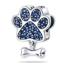 Load image into Gallery viewer, 925 Sterling Silver Colorful Lovely Pets Cat Dangle Sunflower Butterfly Sloth Charms Beads Fit Pandora Bracelet Necklace Jewelry