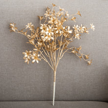 Load image into Gallery viewer, Artificial Plants Gold Fake Flowers Plastic Grass Wedding Arrangement Leaves Autumn Home Party Supplies Christmas Decorations
