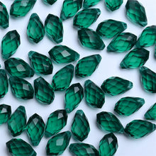 Load image into Gallery viewer, 50pcs Crystal Teardrop Beads Chandelier Pendants Waterdrop Shape Faceted Beads for Jewelry Making DIY Earring Necklace Bracelets