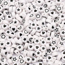 Load image into Gallery viewer, 200/300Pcs Mixed Charm Heart Acrylic Beads Flat Round Loose Spacer Beads For Needlework Diy Jewelry Making Bracelet Necklace