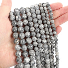 Load image into Gallery viewer, 4/10mm Natural Stone Beads Tiger Eye Amazonite Rose quartz Turquoises Obsidian Agates Beads For Jewelry Making DIY Bracelet
