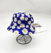 Load image into Gallery viewer, Summer Double-Sided Daisy Bucket Hats Women's Embroidery Hip Hop Panama Bob Caps Folded Beach Sun Fisherman Hat for Ladies Mens