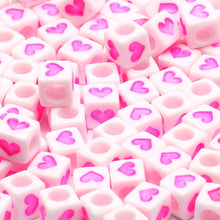 Load image into Gallery viewer, 200/300Pcs Mixed Charm Heart Acrylic Beads Flat Round Loose Spacer Beads For Needlework Diy Jewelry Making Bracelet Necklace