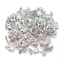 Load image into Gallery viewer, 100pcs Tibetan Silver Mixed Pendant Animals Charms Beads for Jewelry Making Bracelet DIY Earrings Necklace DIY Craft Art Charm