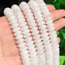 Load image into Gallery viewer, White Snow Cracked Crystal Beads 6/8/10mm Multicolor Round Loose Quartz Crystal Beads for Jewelry Making DIY Bracelet 15inch