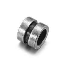 Load image into Gallery viewer, 10pcs Stainless Steel 6.5mm Large Hole Spacer Hair beard Beads Paracord Knife Lanyard Jewelry Accessories Leather Bracelet DIY