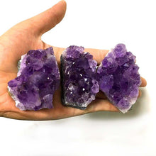 Load image into Gallery viewer, Natural Raw Purple Brazilian Amethyst Quartz Crystal Cluster