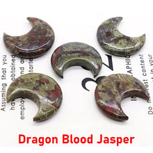 Load image into Gallery viewer, 30MM Moon Shape Statue Natural Crystal Stone Colorfull Mascot Meditation Reiki Healing Polished Gem Collection Home Decoration