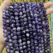Load image into Gallery viewer, 4-6-8-10-12 mm Wholesale Natural Stone Dream Lace Color Purple Amethysts Crystals Round Loose Beads; Strand