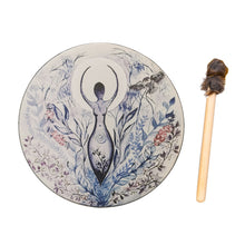 Load image into Gallery viewer, Vegan Shaman Drum Handmade Crafts Fashion Shaman Drum Desktop Ornament Sound Healing Tool