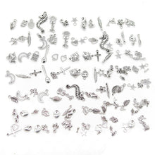 Load image into Gallery viewer, 100pcs Tibetan Silver Mixed Pendant Animals Charms Beads for Jewelry Making Bracelet DIY Earrings Necklace DIY Craft Art Charm