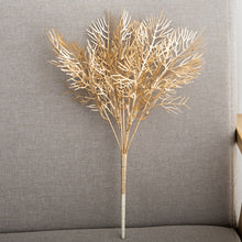 Load image into Gallery viewer, Artificial Plants Gold Fake Flowers Plastic Grass Wedding Arrangement Leaves Autumn Home Party Supplies Christmas Decorations