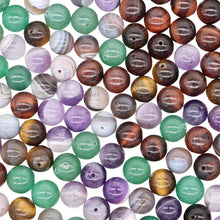 Load image into Gallery viewer, 8/10mm Natural Stones Crystal Loose Beads Round Smooth Gemstones Spacer Charms DIY Necklace Bracelet Jewerly Making Accessories