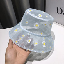 Load image into Gallery viewer, Summer Double-Sided Daisy Bucket Hats Women's Embroidery Hip Hop Panama Bob Caps Folded Beach Sun Fisherman Hat for Ladies Mens