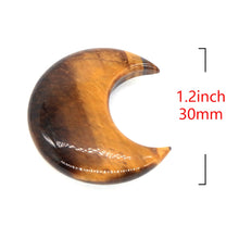 Load image into Gallery viewer, 30MM Moon Shape Statue Natural Crystal Stone Colorfull Mascot Meditation Reiki Healing Polished Gem Collection Home Decoration