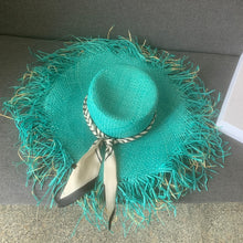 Load image into Gallery viewer, 2023 Summer Natural Raffia Straw Hat Large Wide Brim Sun Hats for Women Panama Ladies UPF Travel Holiday Beige Beach Floppy Hat