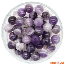Load image into Gallery viewer, 8/10mm Natural Stones Crystal Loose Beads Round Smooth Gemstones Spacer Charms DIY Necklace Bracelet Jewerly Making Accessories