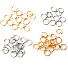 Load image into Gallery viewer, 100-200pcs/lot Stainless Steel Open Jump Rings Split Rings Connectors For DIY Jewelry Making Supplies Accessories Wholesale