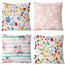 Load image into Gallery viewer, 45x45 Flower Easter Cushions Cover Spring Pillow Case Covers Printed Chair Sofa Cushion Pillowcase Home Living Room Decoration