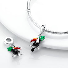 Load image into Gallery viewer, 925 Sterling Silver Colorful Lovely Pets Cat Dangle Sunflower Butterfly Sloth Charms Beads Fit Pandora Bracelet Necklace Jewelry