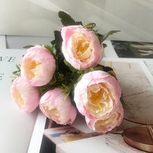 Load image into Gallery viewer, 2022 Beautiful Rose Peony Artificial Silk Flowers Small bouquet flores Home Party Spring Wedding Decoration Fake Flower
