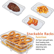 Load image into Gallery viewer, Roasting Rack Compatible With Most Air Fryer Air Fryer Accessories Stainless Steel Airfryer Rack Steamer Roasting Rack