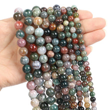 Load image into Gallery viewer, 4/10mm Natural Stone Beads Tiger Eye Amazonite Rose quartz Turquoises Obsidian Agates Beads For Jewelry Making DIY Bracelet