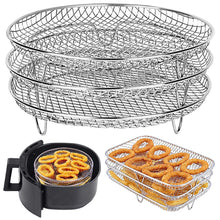 Load image into Gallery viewer, Roasting Rack Compatible With Most Air Fryer Air Fryer Accessories Stainless Steel Airfryer Rack Steamer Roasting Rack