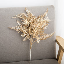Load image into Gallery viewer, Artificial Plants Gold Fake Flowers Plastic Grass Wedding Arrangement Leaves Autumn Home Party Supplies Christmas Decorations