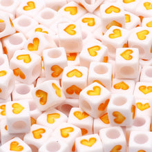 Load image into Gallery viewer, 200/300Pcs Mixed Charm Heart Acrylic Beads Flat Round Loose Spacer Beads For Needlework Diy Jewelry Making Bracelet Necklace