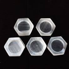 Load image into Gallery viewer, 1PC Hexagon Stone Bowl Natural Selenite Gemstone Energy Healing Massage Chakra Reiki Spiritual Therapy Minerales Ornaments