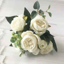 Load image into Gallery viewer, 2022 Beautiful Rose Peony Artificial Silk Flowers Small bouquet flores Home Party Spring Wedding Decoration Fake Flower