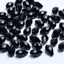 Load image into Gallery viewer, 50pcs Crystal Teardrop Beads Chandelier Pendants Waterdrop Shape Faceted Beads for Jewelry Making DIY Earring Necklace Bracelets
