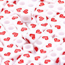 Load image into Gallery viewer, 200/300Pcs Mixed Charm Heart Acrylic Beads Flat Round Loose Spacer Beads For Needlework Diy Jewelry Making Bracelet Necklace
