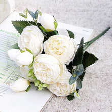Load image into Gallery viewer, 2022 Beautiful Rose Peony Artificial Silk Flowers Small bouquet flores Home Party Spring Wedding Decoration Fake Flower