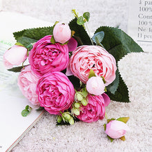 Load image into Gallery viewer, 2022 Beautiful Rose Peony Artificial Silk Flowers Small bouquet flores Home Party Spring Wedding Decoration Fake Flower