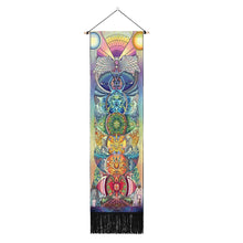 Load image into Gallery viewer, Seven Chakra Tapestry Vertical Wall Hanging Tree Of Life Tapestry Tassel Yoga Meditation Tapestry for Bedroom Living Decoration