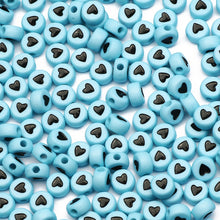 Load image into Gallery viewer, 200/300Pcs Mixed Charm Heart Acrylic Beads Flat Round Loose Spacer Beads For Needlework Diy Jewelry Making Bracelet Necklace